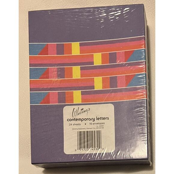Vintage Whitings Geometric Shapes Stationary Sealed 24 sheets 16 Envelopes NIB - Picture 4 of 5